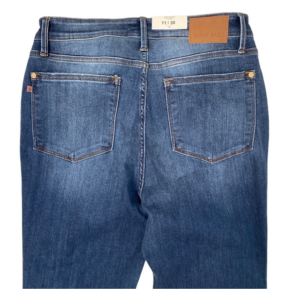 Judy Blue High Waist Classic Contrast Flare Denim Size 11  / 30 NWT - Picture 9 of 12